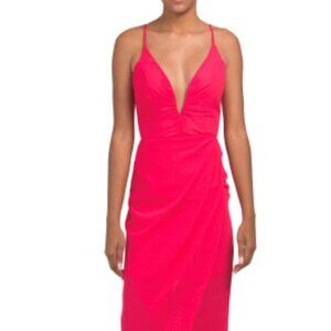 WHITE CLOSET Sleeveless V-neck Wrap Style Dress